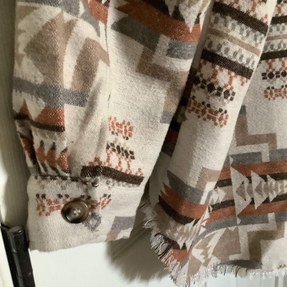 Tribal Print Button-Up Jacket - image 7